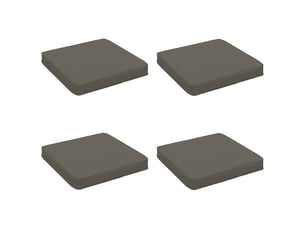 Lot de 4 coussins de siège, coussins d'assise vught 100 % polyester gris cf60718