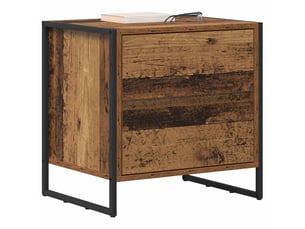 Table de chevet - cabinet de chevet - table de nuit bois ancien 50 x 39,5 x 50 cm bois d'ingénierie