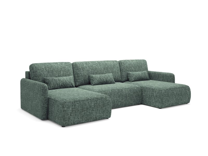 Canapé d'angle convertible livello u vert - Conforama D