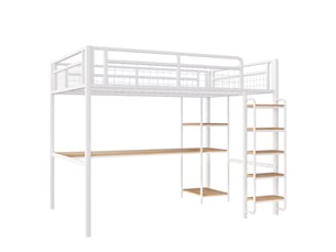 Lit mezzanine 140x200 cm <strong></strong>  <strong>Fay Lum</strong> coloris blanc