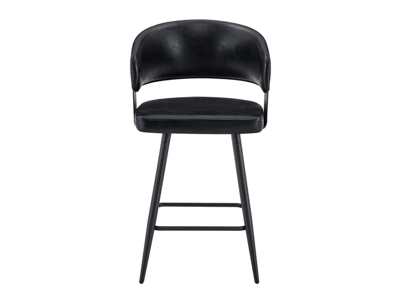  Lot de 2 chaises de salle à manger en similicuir noir avec accoudoirs W3658P421613 - Conforama B