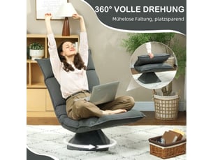 Fauteuil fixe  <strong></strong> Coton / Polyester gris