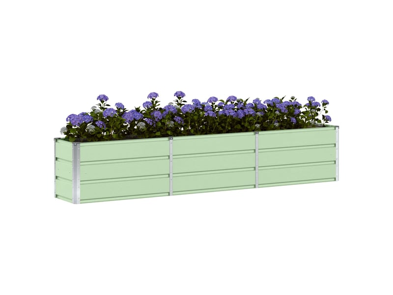 Jardinière - bac à fleurs vert 240 x 40 x 45 cm acier - Conforama C