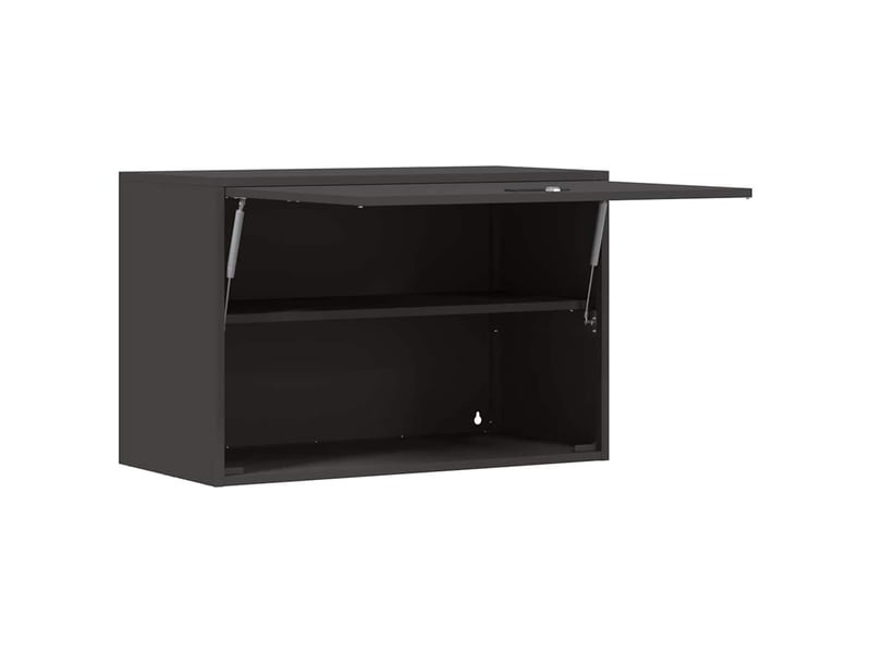  Armoire murale salon, meuble de rangement pour garage noir 80 x 40 x 53 cm  - Conforama E