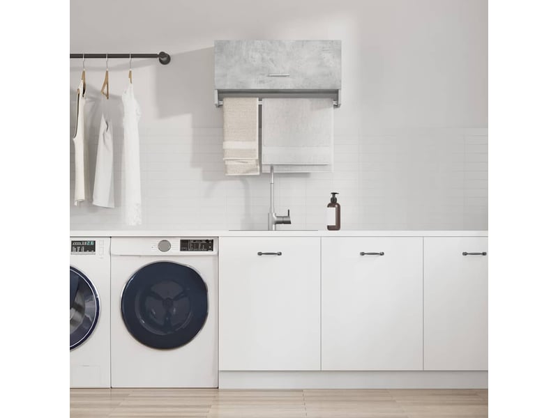  Garde-robe chambre, armoire de rangement gris béton 70x32,5x35 cm bois d'ingénierie  - Conforama B