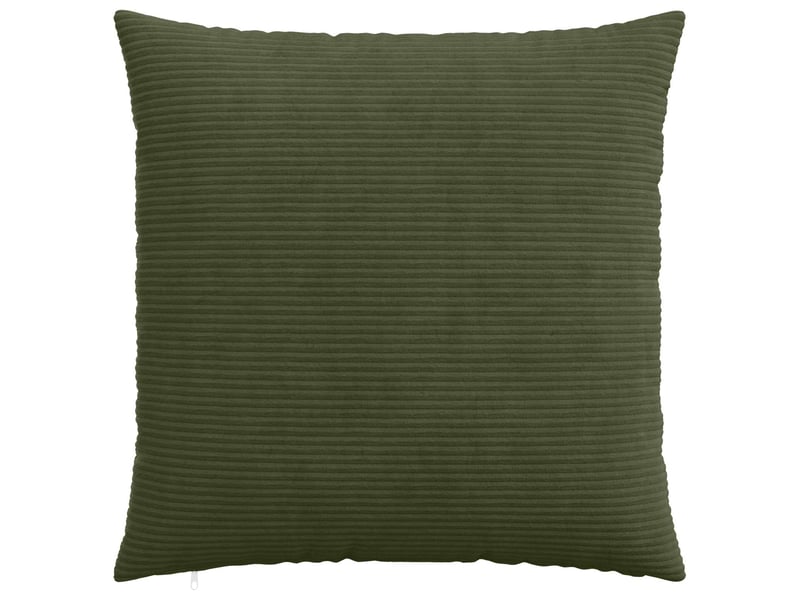  Lot de 2 housses de coussin heerlen vert 65 x 65 cm velours côtelé cf49485  - Conforama A