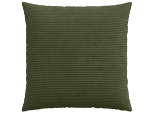 Lot de 2 housses de coussin heerlen vert 65 x 65 cm velours côtelé cf49485
