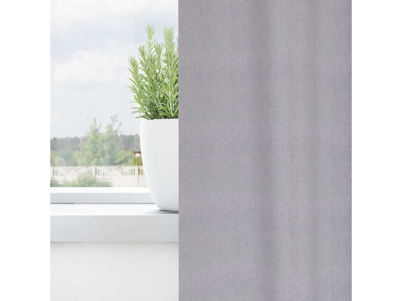  Lot de 2 rideaux occultants, rideaux black-out avec anneaux gris métal 175 x 140 cm cf44649  - Conforama C