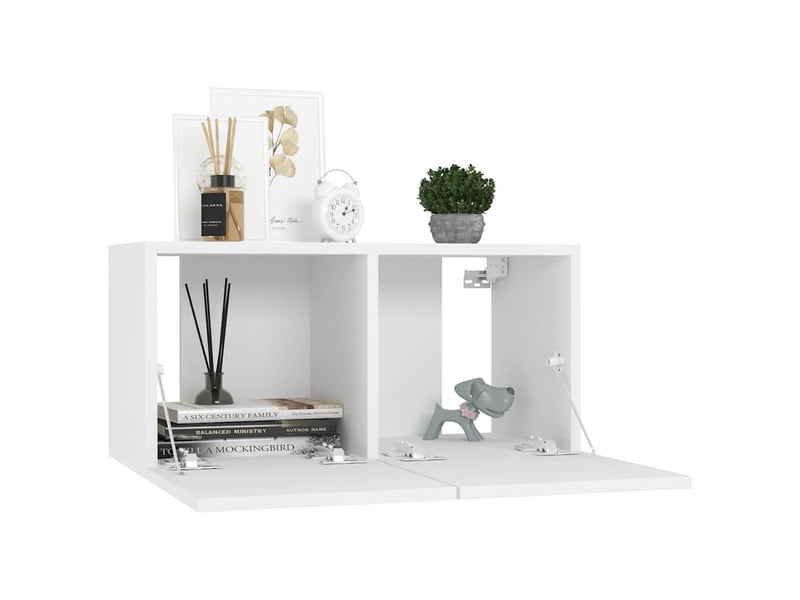  Ensemble de meubles tv 5 pcs blanc bois d'ingénierie shl28658  - Conforama E