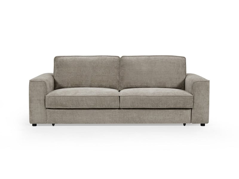 Canapé convertible 3 places en velours chiné taupe denitsa SF773-3P-TAU - Conforama E