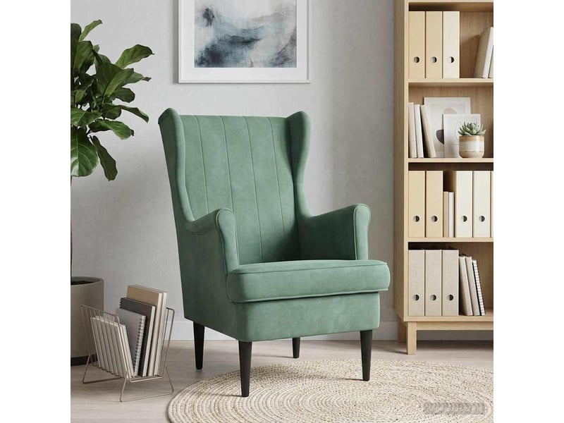  Vidaxl fauteuil vert mer velours  - Conforama B