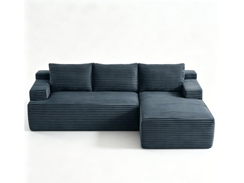  Canapé d'angle en l 4 places gris foncé cloud sans montage  - Conforama A