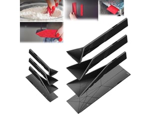 Ensemble de cuillères doseuses - 2 pièces - cuillères doseuses plates 3 en 1 - 6 tailles différentes, plates, pliables, noires