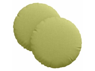 Lot de 2 coussins de siège, coussins décoratifs tissu vert clair ø30 x 13 cm cf59868