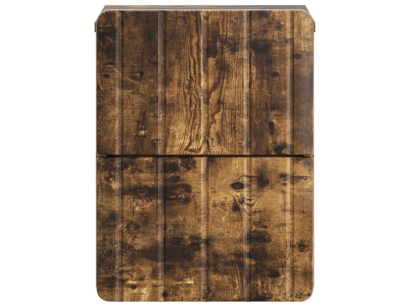  Table de chevet mural 2 pièces chêne fumé 33 x 34,5 x 43 cm  - Conforama E