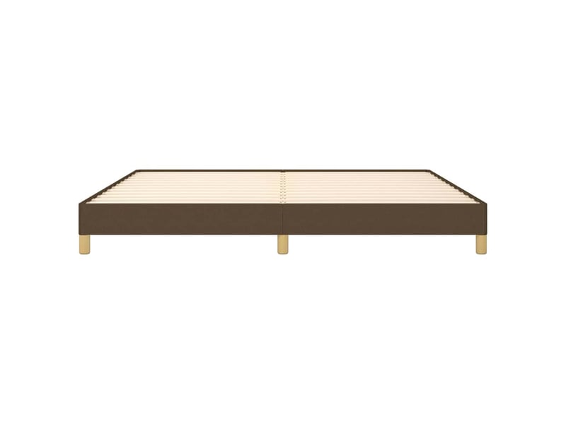  Lit double- lit adulte -  cadre de lit sans matelas marron foncé 200x200 cm tissu  - Conforama D