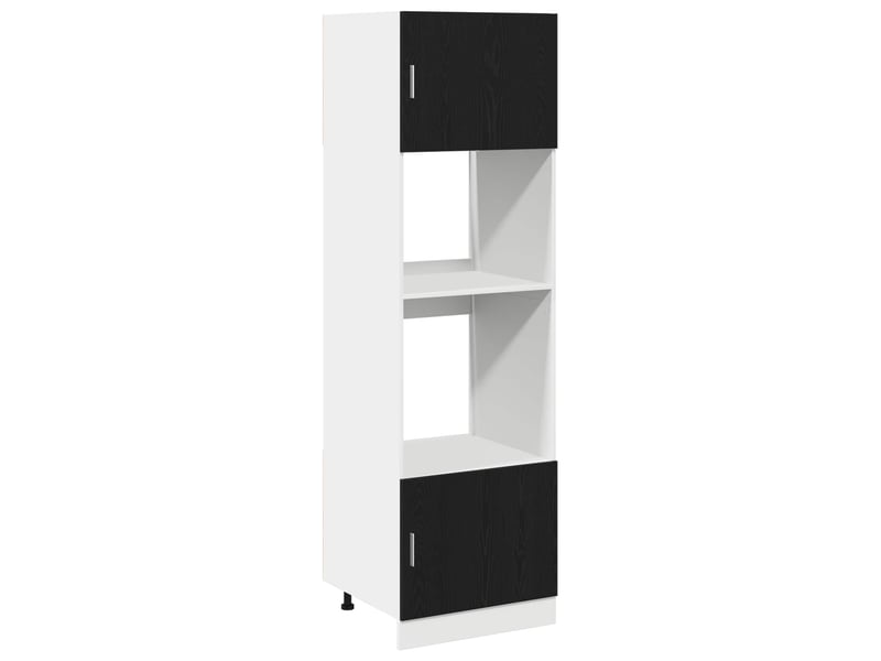  Meuble de rangement cuisine, armoire suspendue chêne noir 60x57x207cm bois d'ingénierie  - Conforama A