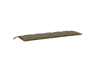 Coussin de banc de jardin, coussin d'assise taupe mélangé 180x50x7 cm tissu cf52840