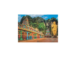 Puzzle 1000 pieces adulte caves de batur peint 70 x 50 cm avec poster