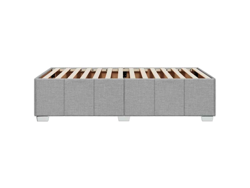 Lit simple- lit adulte -  cadre de lit sans matelas gris clair 100x200 cm tissu  - Conforama D