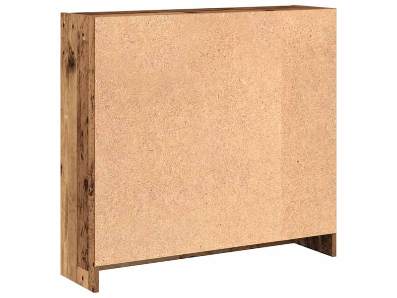  Bibliothèque, meuble de rangement salon vieux bois 80x24x76 cm bois d'ingénierie  - Conforama E