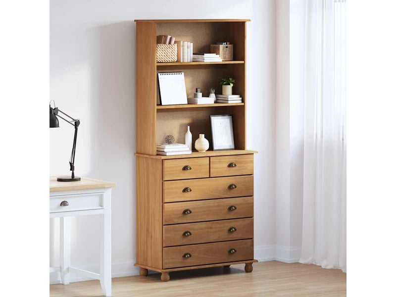 Buffet - hutch askim de miel 91 x 40 x 200,5 cm bois de pin massif - Conforama B