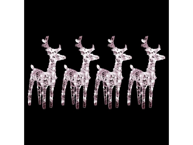  Rennes de noël 4 pcs 160 led blanc chaud acrylique  - Conforama B