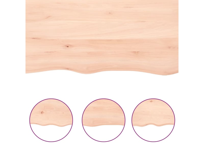 Comptoir de salle de bain, plan de travail 40x30x2 cm bois massif non traité cf65727 - Conforama D
