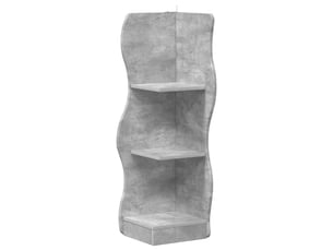 Étagère d'angle, armoire de rangement gris béton 34 x 33 x 102 cm bois d'ingénierie cf41382
