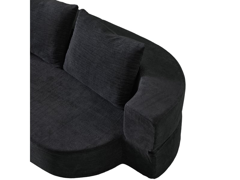 Canapé convertible, canapé-lit, 1 place, noir, 2 en 1, pliable, mobilier pour espace de vie, pour salon et séjour - Conforama R