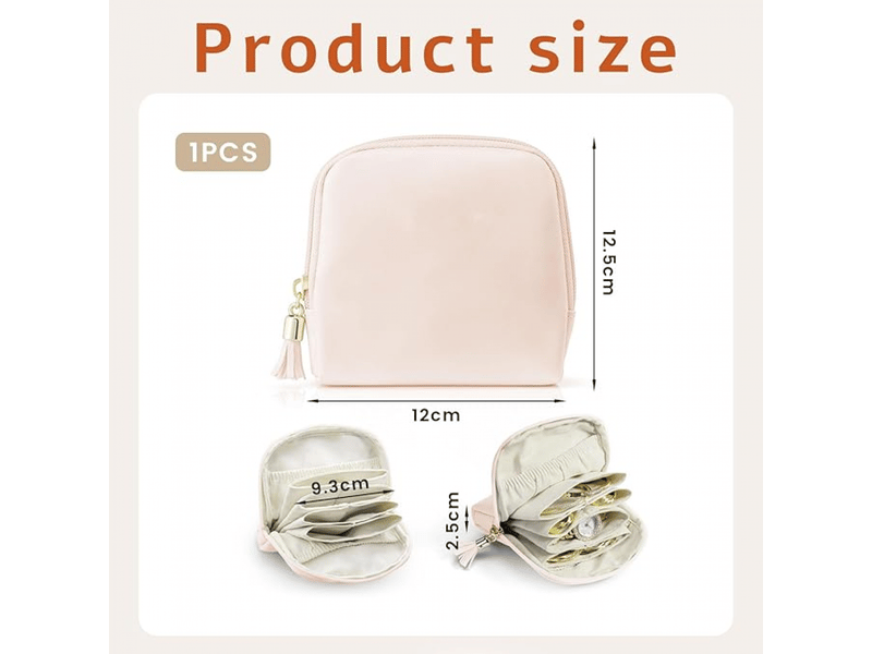 Petit organisateur de bijoux de voyage, pochette à bijoux, sac de rangement pour bracelets bagues boucles d'oreilles, trousse de voyage portable - Conforama D