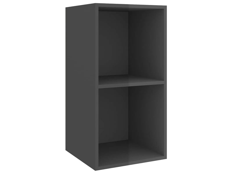  Lot de 4 meuble tv mural, meuble tv suspendu gris brillant bois d'ingénierie shl76464  - Conforama D