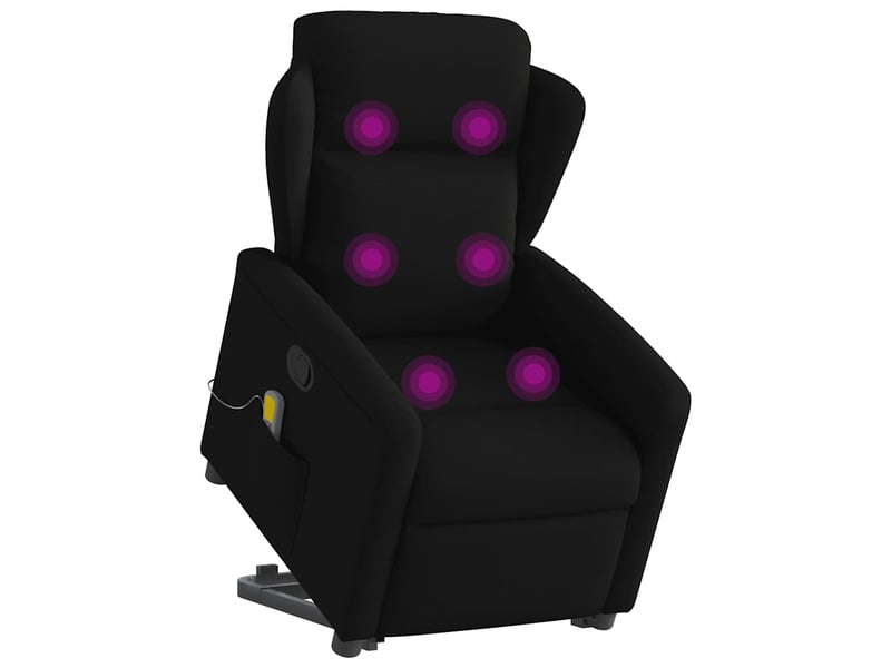 Fauteuil de massage inclinable, fauteuil relax noir tissu shl56867 - Conforama C