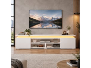 Meuble tv coloris blanc 180 cm <strong>MAISENTIEL</strong> <strong></strong>