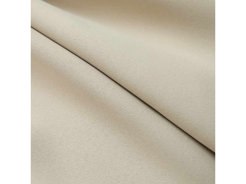  Lot de 2 rideaux occultants, rideaux black-out avec crochets beige 140x225 cm cf44868  - Conforama D
