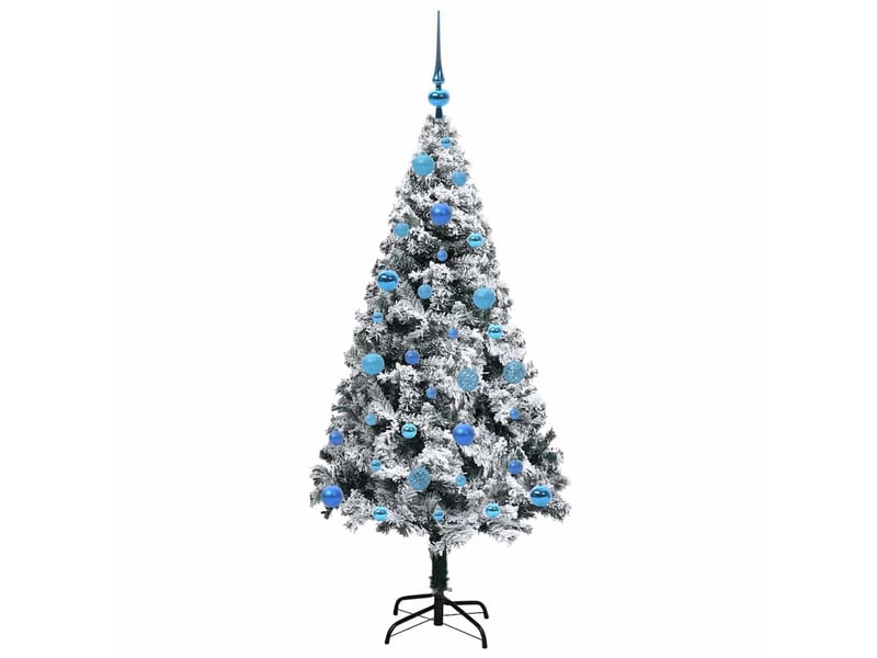  Sapin de noël artificiel, arbre de noël blanc 150 cm pvc, acier et plastique shl5880  - Conforama D