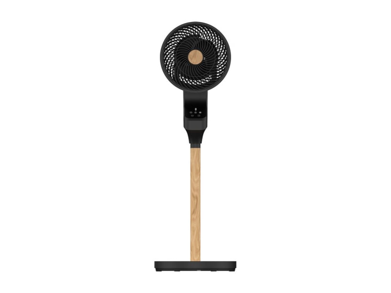  Ventilateur sur pied fabrilamp bizancio 50 w 3 vitesses noir et hêtre 236941088 - Conforama C