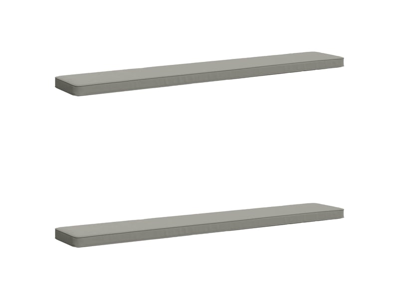  Lot de 2 coussins de banc, coussins d'assise vught 100 % polyester gris cf58479  - Conforama A