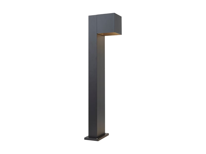 Lampe d'extérieur noire 65cm incl. Led ip64 avec lumière atténuée et solaire - charlene  - Conforama E