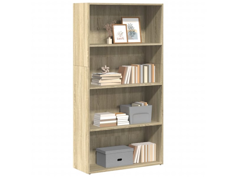 Bibliothèque, meuble de rangement salon chêne sonoma 80x30x152 cm bois d'ingénierie  - Conforama B