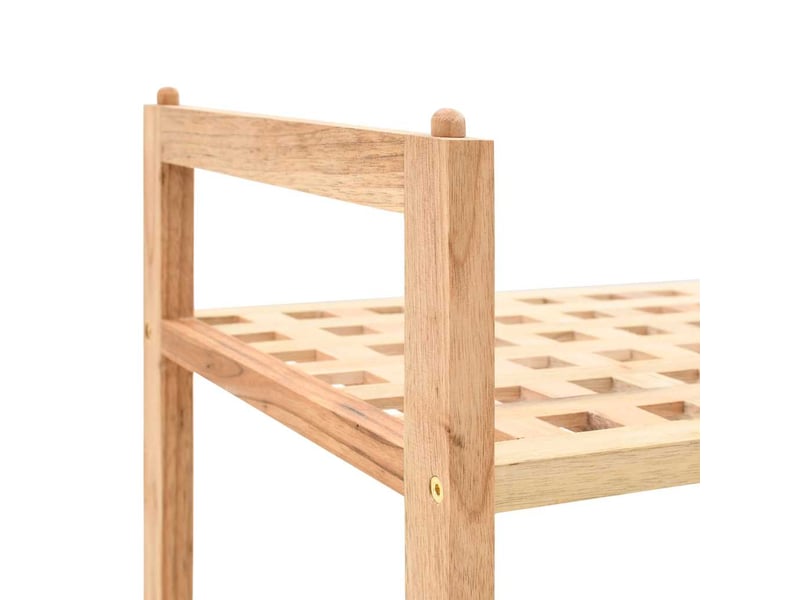  Meuble à chaussures, étagère à chaussures bois de noyer massif 69x26x40 cm  - Conforama D