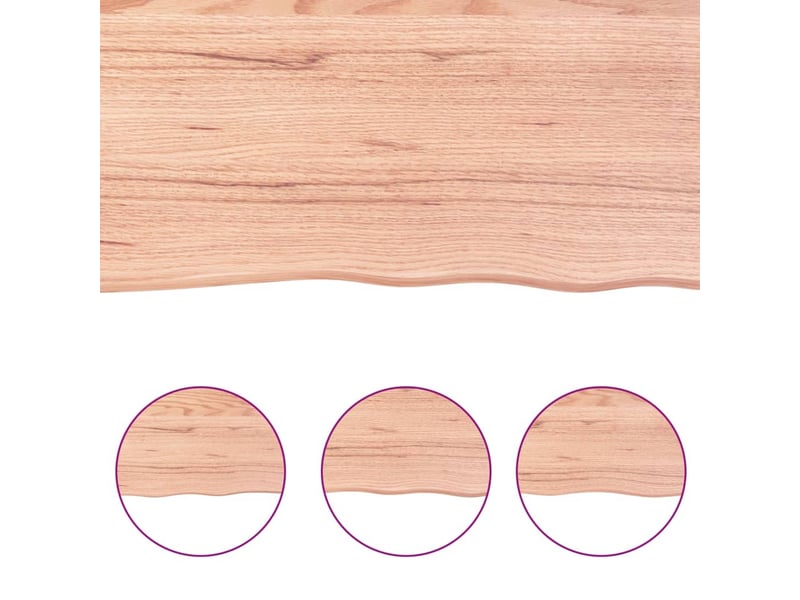  Comptoir de salle de bain, plan de travail marron 40x30x(2-4) cm bois traité cf65797  - Conforama E
