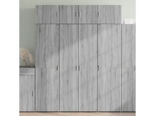 Buffet haut - bahut - meuble de rangement sonoma gris 80x42,5x185 cm bois d'ingénierie