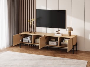 Meuble tv coloris naturel 163.5 cm