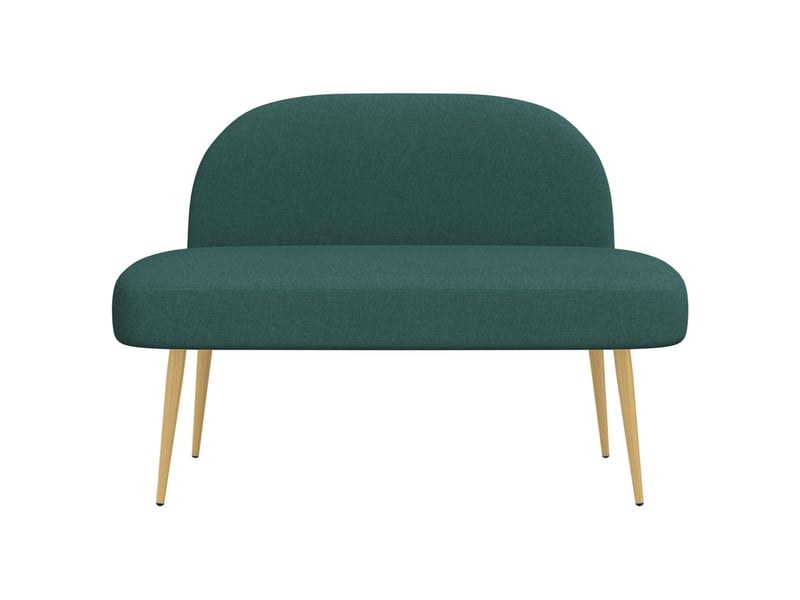  Banc rembourré, banc de lit avec dossier vert foncé 110x60x76 cm  - Conforama C