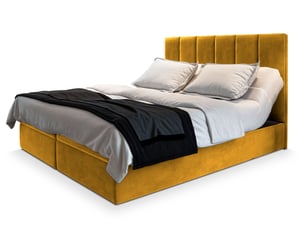 Lit avec rangement 180x200 cm <strong>MASSENO</strong>  <strong></strong> coloris jaune