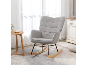 Fauteuil fixe <strong>HAUSS SPOLE</strong> <strong></strong> Tissu bouclette gris vendu A l'unité