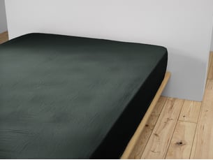 Drap housse 140 x 190 cm gaze de coton gaïa sapin bonnet 30 cm