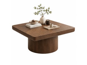 Table basse carré(e) coloris bois foncé <strong>CHICFURN</strong> <strong></strong> - 78 cmx78 cm