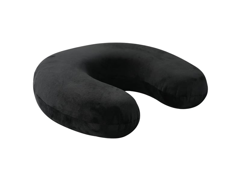  Coussin de voyage pour le cou noir mousse à mémoire de forme cf56385  - Conforama C
